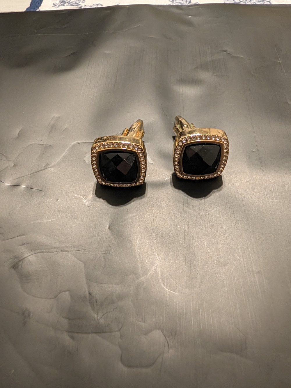 Gold Tone Dark Red Cufflinks!!!!